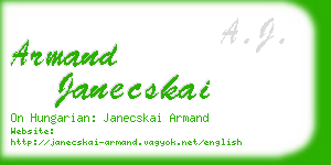 armand janecskai business card